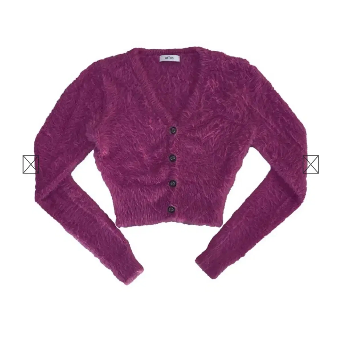 애즈온 macaron cardigan magenta 마카롱 가디건 마젠타